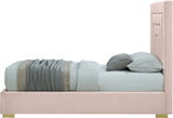 Nora Velvet Bed - Sumptuous Glamorous Design with Deep Channel Tufting and Customizable Legs