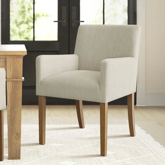 North Modern Linen Upholstered Armchair (Set of 2)