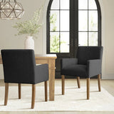 North Modern Linen Upholstered Armchair (Set of 2)