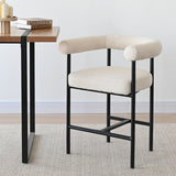New York 24" Boucle Counter Stool with Arms (1-Piece)