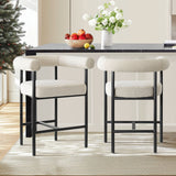 New York 24" Boucle Counter Stool with Arms (1-Piece)
