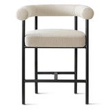 New York 24" Boucle Counter Stool with Arms (Set of 3)