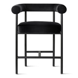 New York 24" Velvet Counter Stool with Arms (Set of 2)
