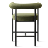 New York 24" Velvet Counter Stool with Arms (Set of 2)