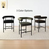New York 24" Velvet Counter Stool with Arms (Set of 3)
