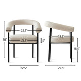 New York Modern Boucle Upholstered Dining Chair (Set of 4)