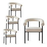 New York Modern Boucle Upholstered Dining Chair (Set of 4)