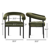 New York Modern Velvet Dining Chair (Set of 4)