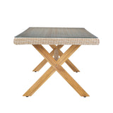 Abrienda rectangular wicker dining table