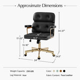 Denise Upholstered Swivel Office Chair