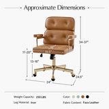 Denise Upholstered Swivel Office Chair