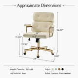 Denise Upholstered Swivel Office Chair
