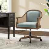 Audrey Task Accent Chair with Rattan Arms