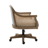 Audrey Task Accent Chair with Rattan Arms