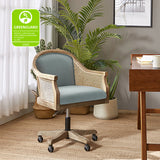 Audrey Task Accent Chair with Rattan Arms