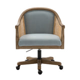 Audrey Task Accent Chair with Rattan Arms