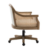 Audrey Task Accent Chair with Rattan Arms