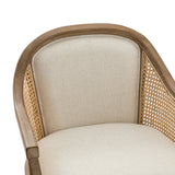 Audrey Task Accent Chair with Rattan Arms
