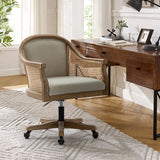 Audrey Task Accent Chair with Rattan Arms