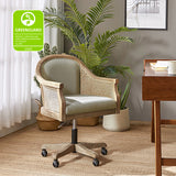 Audrey Task Accent Chair with Rattan Arms