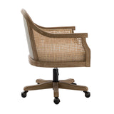 Audrey Task Accent Chair with Rattan Arms