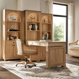 Derrus Electric Adjustable Standing Desk with Bookcase and LED Lighting