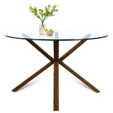 Oliver 39" Modern Round Glass Dining Table