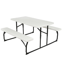 Tangkula Folding Picnic Table with 2 Benches