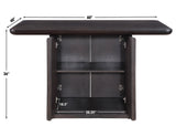 Oakley 60" Counter Storage Table, Black