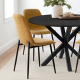 Oliver & Oslo 39" Black Round Dining Table Set for 4 (5-Piece)