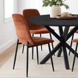 Oliver & Oslo 39" Black Round Dining Table Set for 4 (5-Piece)