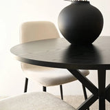 Oliver & Oslo 39" Black Round Dining Table Set for 4 (5-Piece)