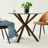 Oliver 39" Modern Round Glass Dining Table