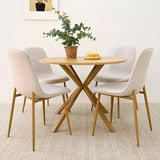 Oliver & Oslo 39" Round Dining Table Set for 4 (5-Piece)