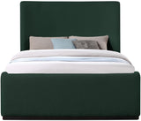 Oliver Contemporary Bed in Rich Boucle Fabric with Solid Wood Finish for Elegant Bedroom Style