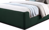 Oliver Contemporary Bed in Rich Boucle Fabric with Solid Wood Finish for Elegant Bedroom Style