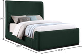 Oliver Contemporary Bed in Rich Boucle Fabric with Solid Wood Finish for Elegant Bedroom Style