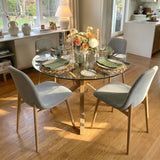 Oliver & Oslo 39" Glass Round Dining Table Set for 4 (5-Piece)