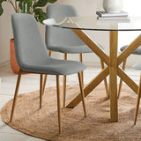 Oliver & Oslo 39" Glass Round Dining Table Set for 4 (5-Piece)