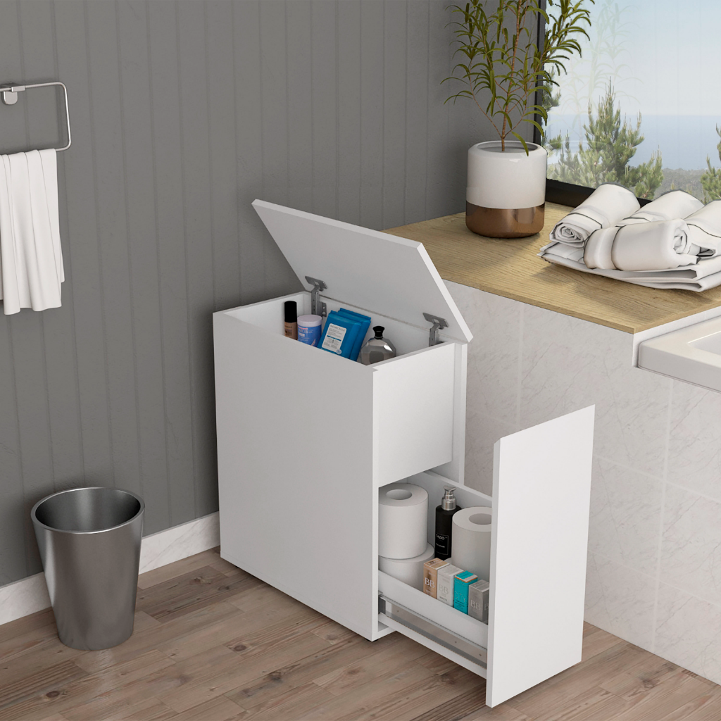 Nova Bathroom Storage Cabinet, One Drawer, Liftable Top