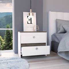 Mercury Nightstand, Two Drawers