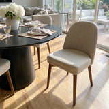 Orchid & Athena 52" Round Solid Oak Dining Table Set for 4 (5-Piece)