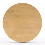 Orchid 52" Solid Oak Wood Round Pedestal Dining Table