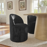 Doris Rolling Upholstered Dining Chair With Castors (Set of 4)