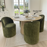 Doris Rolling Upholstered Dining Chair With Castors (1-Piece)