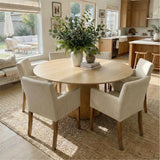 Orchid 60" Oak Round Pedestal Dining Table