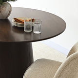 Orchid 52" Solid Oak Wood Round Pedestal Dining Table
