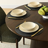 Orchid 52" Solid Oak Wood Round Pedestal Dining Table