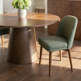 Orchid & Athena 52" Round Solid Oak Dining Table Set for 4 (5-Piece)