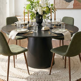 Orchid 60" Oak Round Pedestal Dining Table